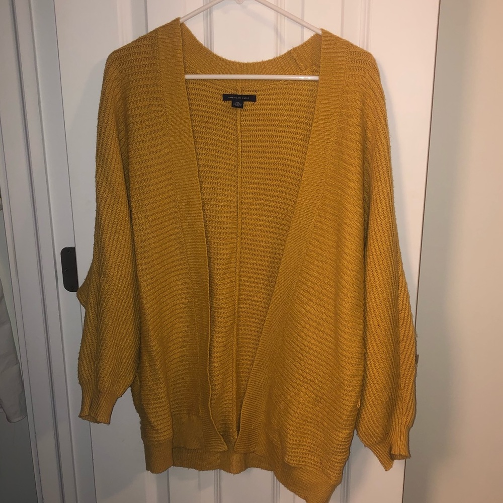 Gold Oversized American Eagle Cardigan